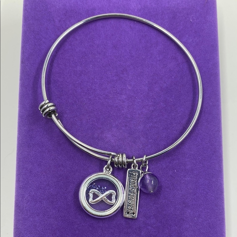 💛 Classic Silver Infinity Best Friend Charm Bracelet